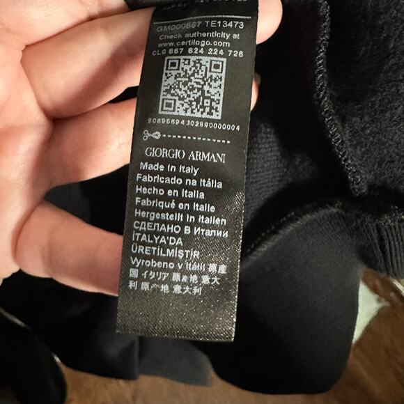 NEW Kith x Giorgio Men's Armani Nelson Crewneck Black Size XXL Sweatshirt - Picture 9 of 13